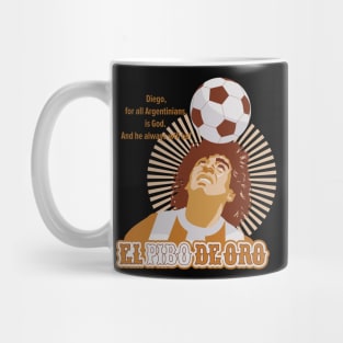 El Pibe de Oro - Diego Maradona Head Juggle Portrait for True Football Aficionados Mug